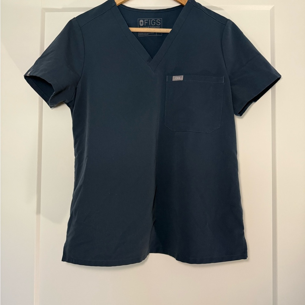 Figs Navy Blue Scrub Top